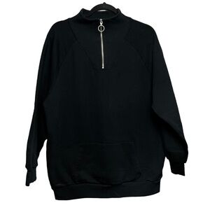 WILD FABLE BLACK GOLD MOCK NECK SWEATSHIRT PULLOVER SIZE XL